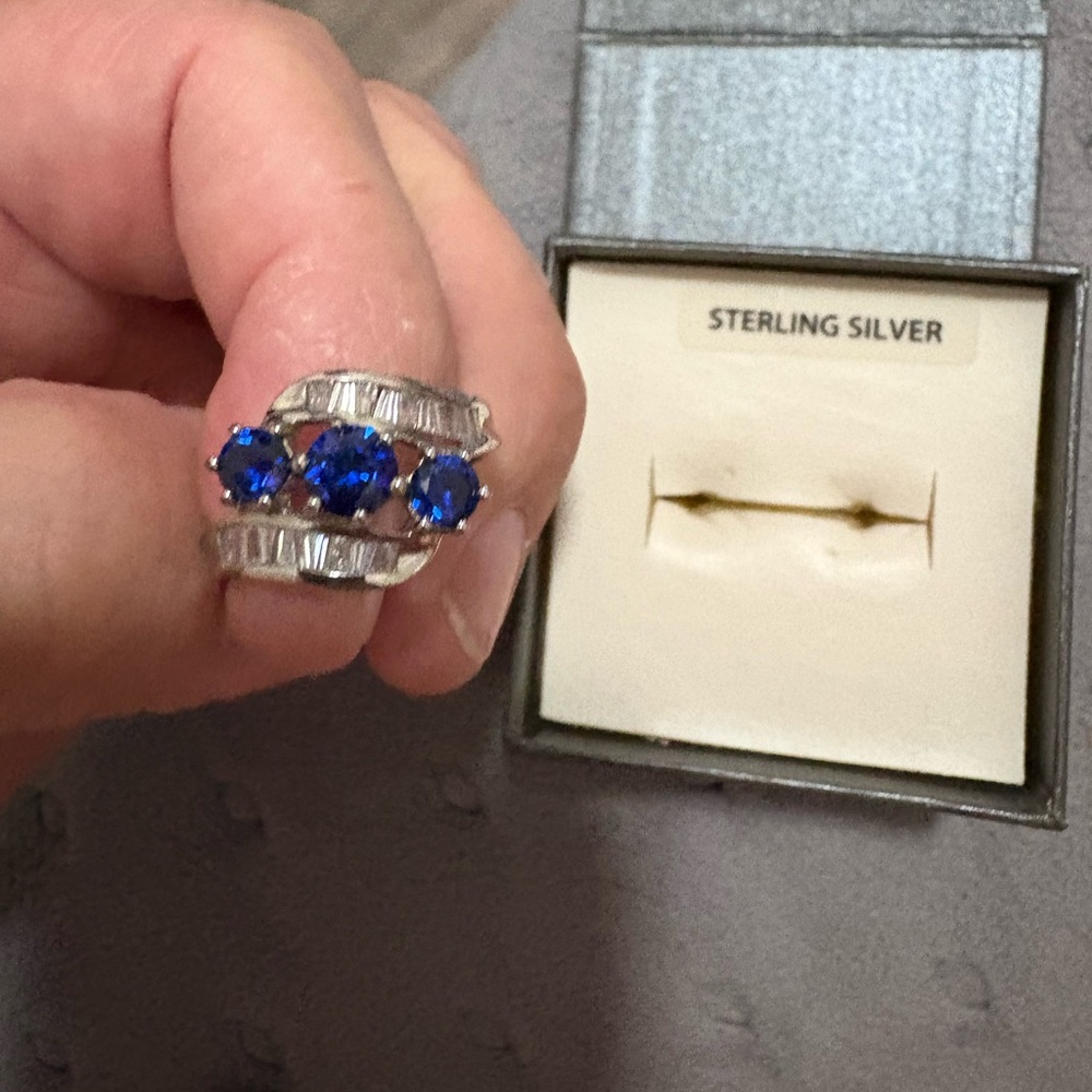 Elegant Sterling Silver CZ Ring